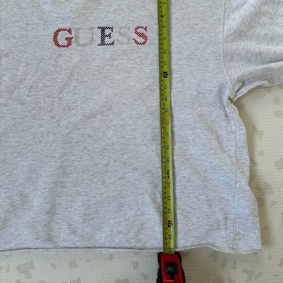 Vintage 80s GUESS Sweatshirt – Heather Beige, Size 3 - Picture 6 of 8